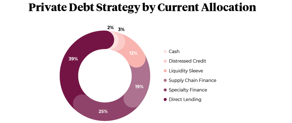 Private Debt Strategy by Current Allocation